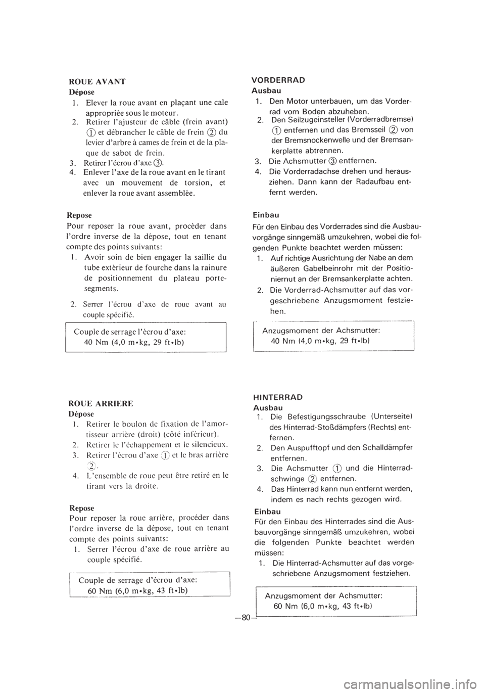 YAMAHA PW50 2003  Notices Demploi (in French) *2/3=PW50-5PG-81  01.4.11 10:51 PM  Page 45 