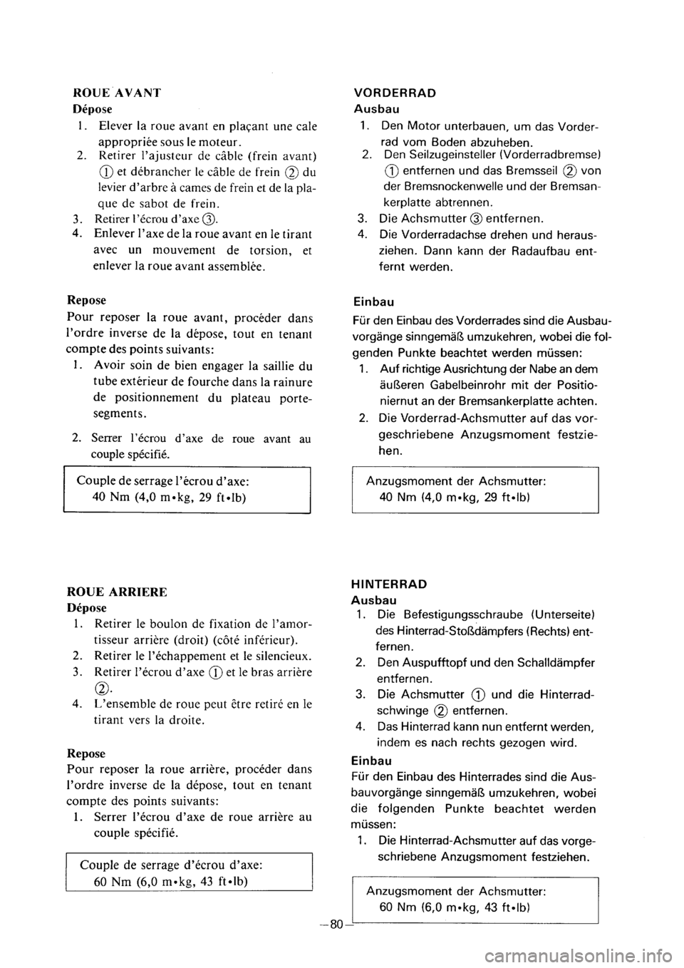 YAMAHA PW50 2001  Notices Demploi (in French) 