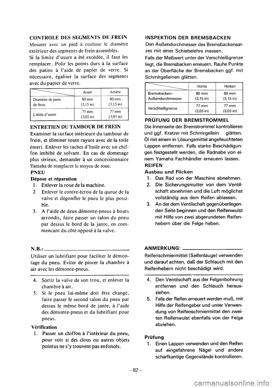 YAMAHA PW50 2001  Notices Demploi (in French) 
