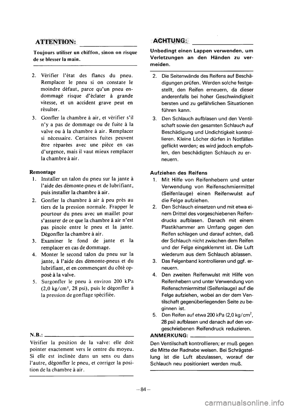 YAMAHA PW50 2001  Notices Demploi (in French) 