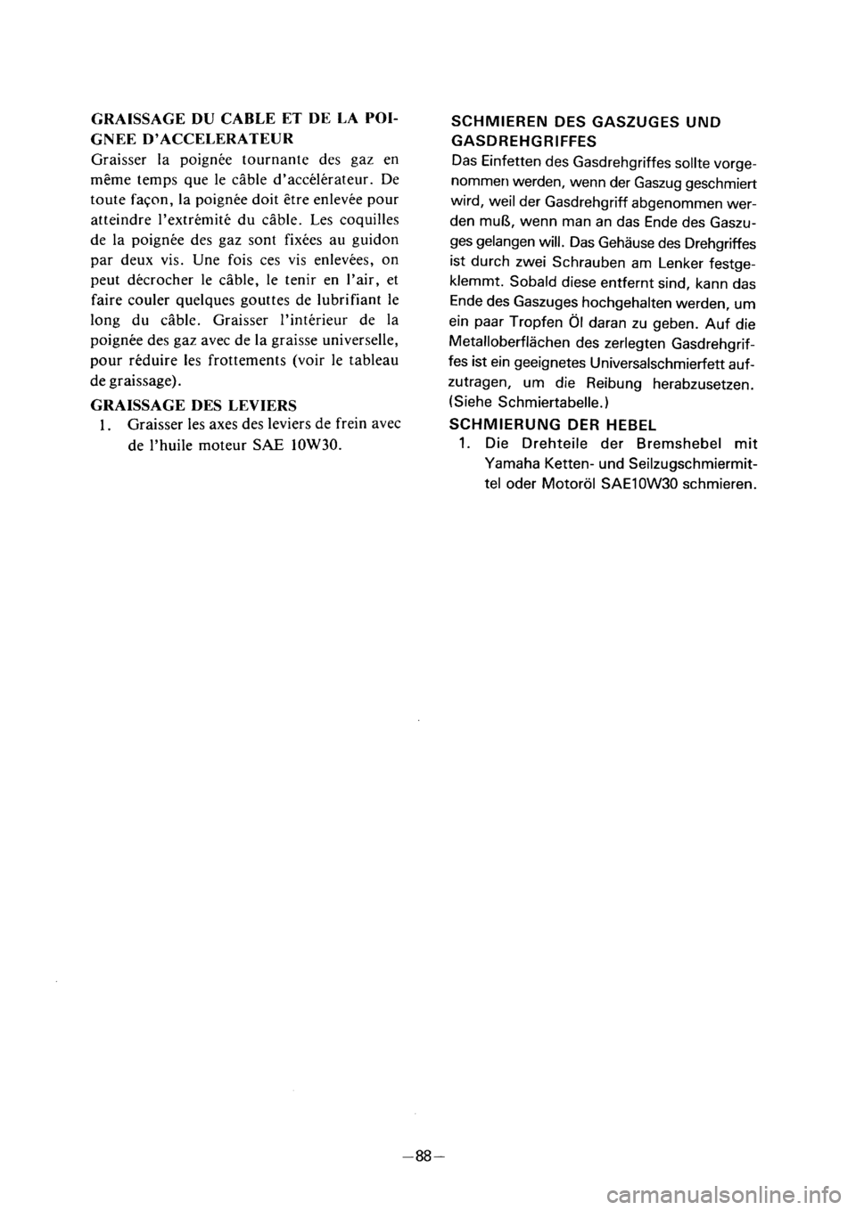 YAMAHA PW50 2001  Notices Demploi (in French) 