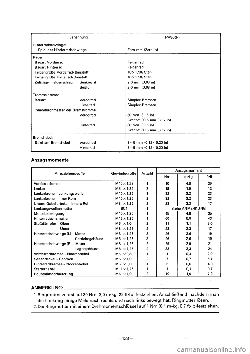 YAMAHA PW50 2001  Owners Manual 