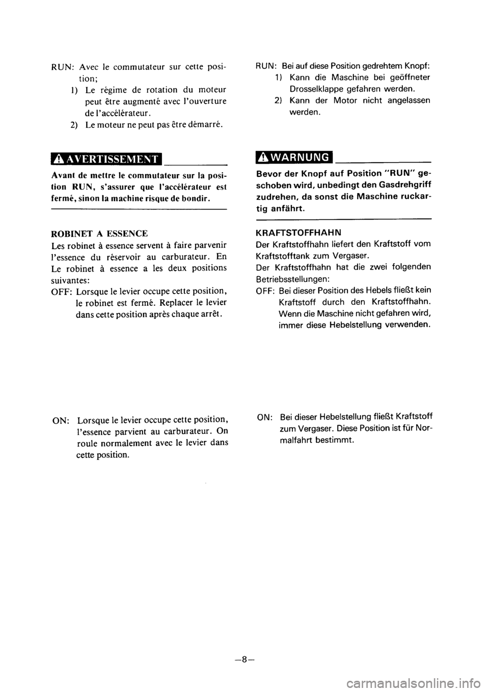 YAMAHA PW50 2001  Notices Demploi (in French) 
