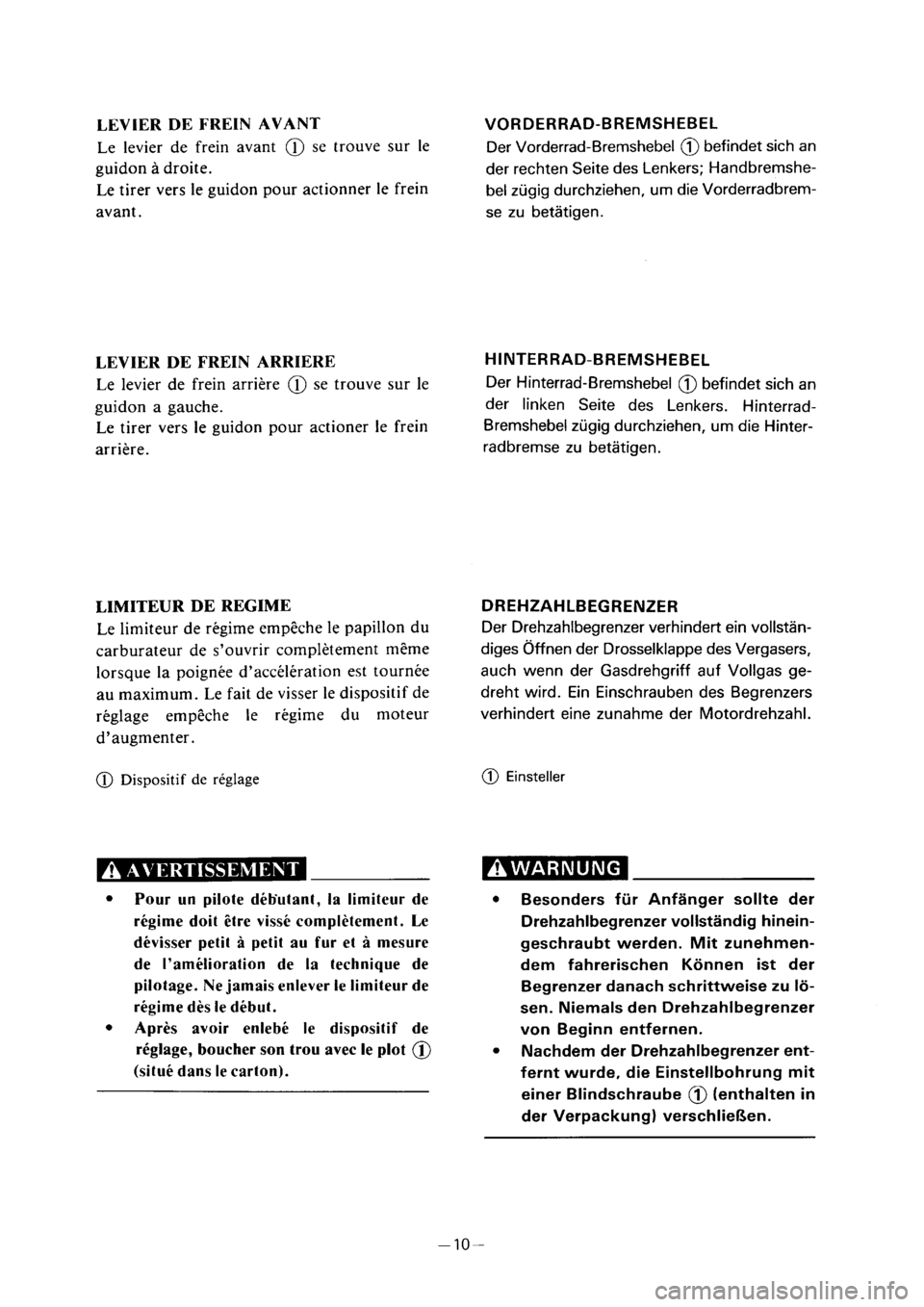 YAMAHA PW50 2001  Notices Demploi (in French) 