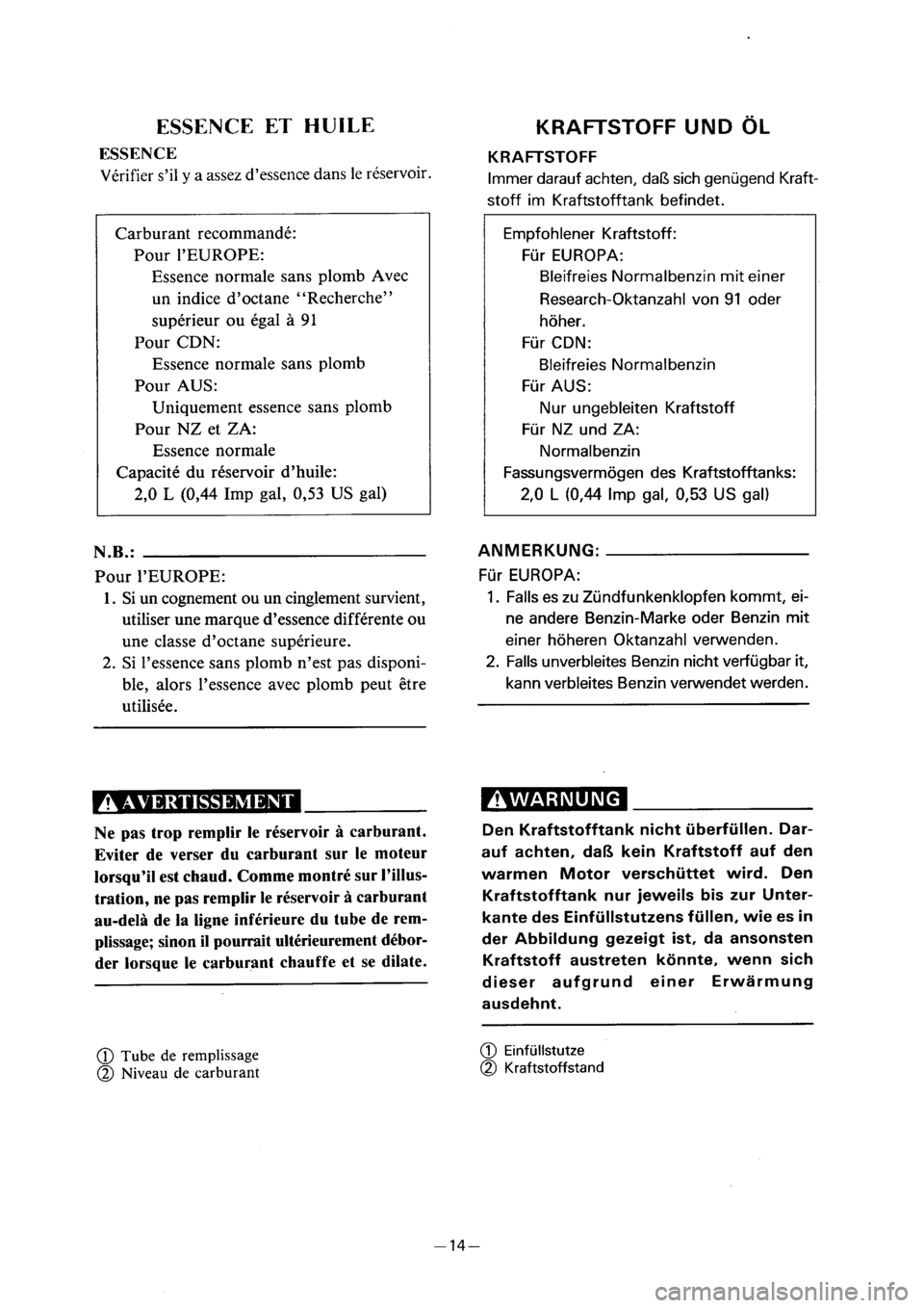 YAMAHA PW50 2001  Notices Demploi (in French) 