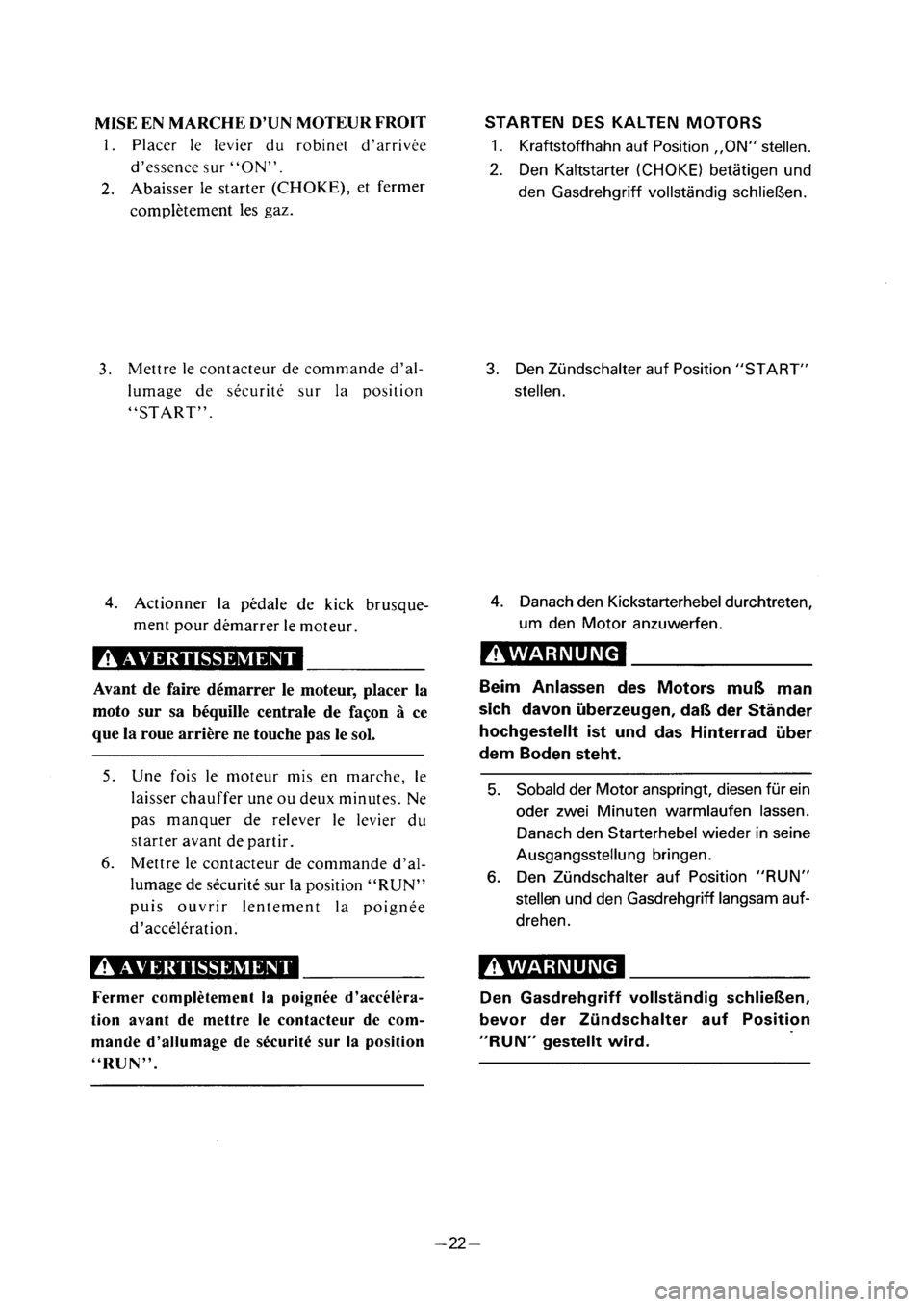 YAMAHA PW50 2001  Notices Demploi (in French) 