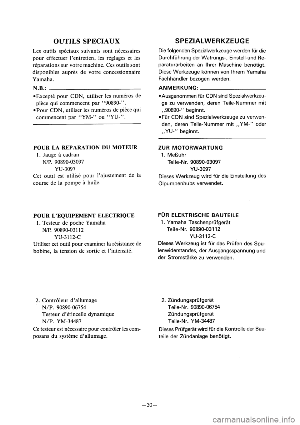 YAMAHA PW50 2001  Notices Demploi (in French) 