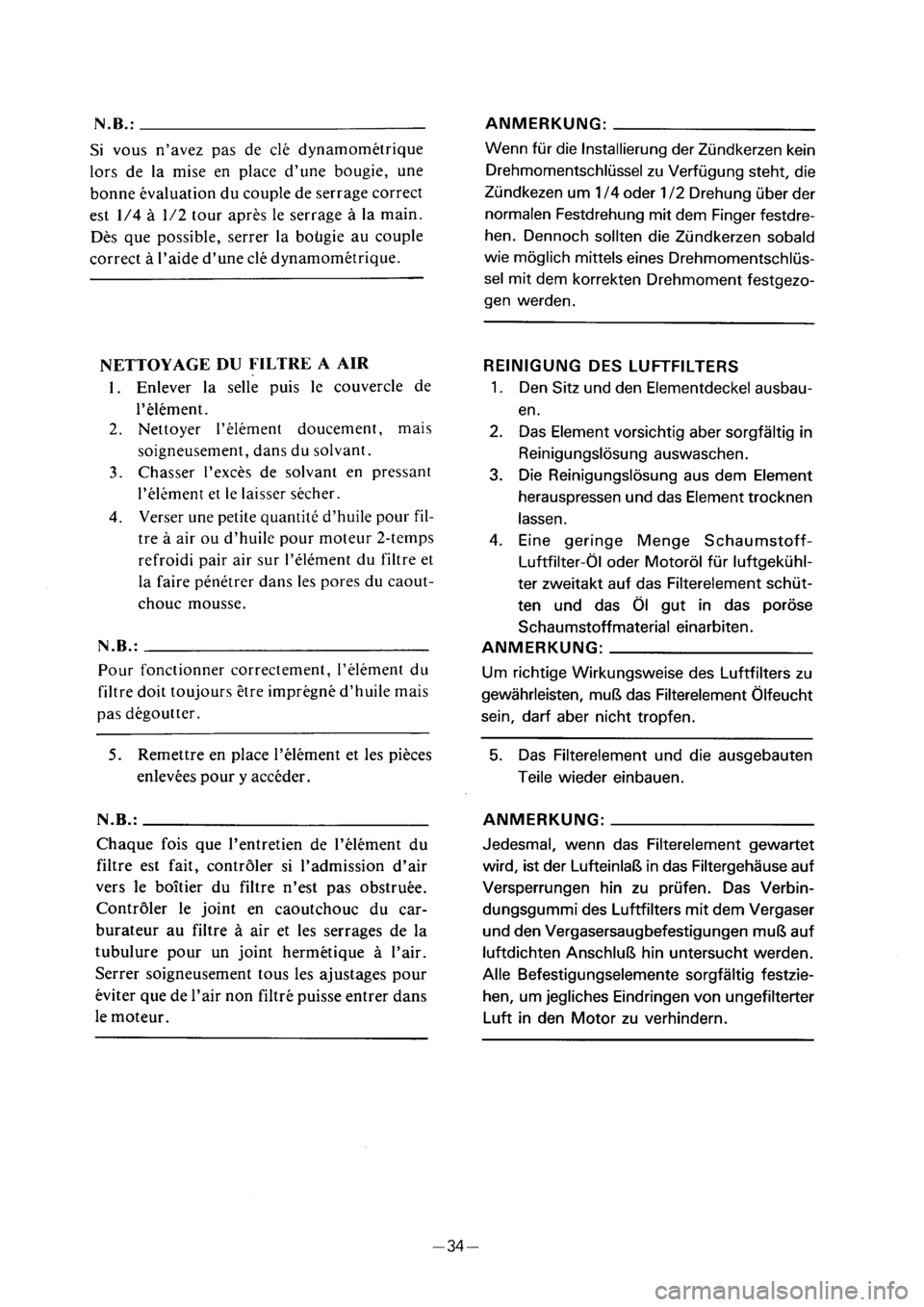 YAMAHA PW50 2001  Notices Demploi (in French) 