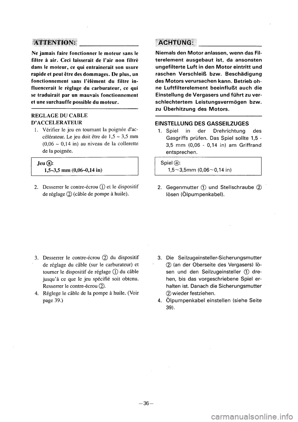 YAMAHA PW50 2001  Notices Demploi (in French) 