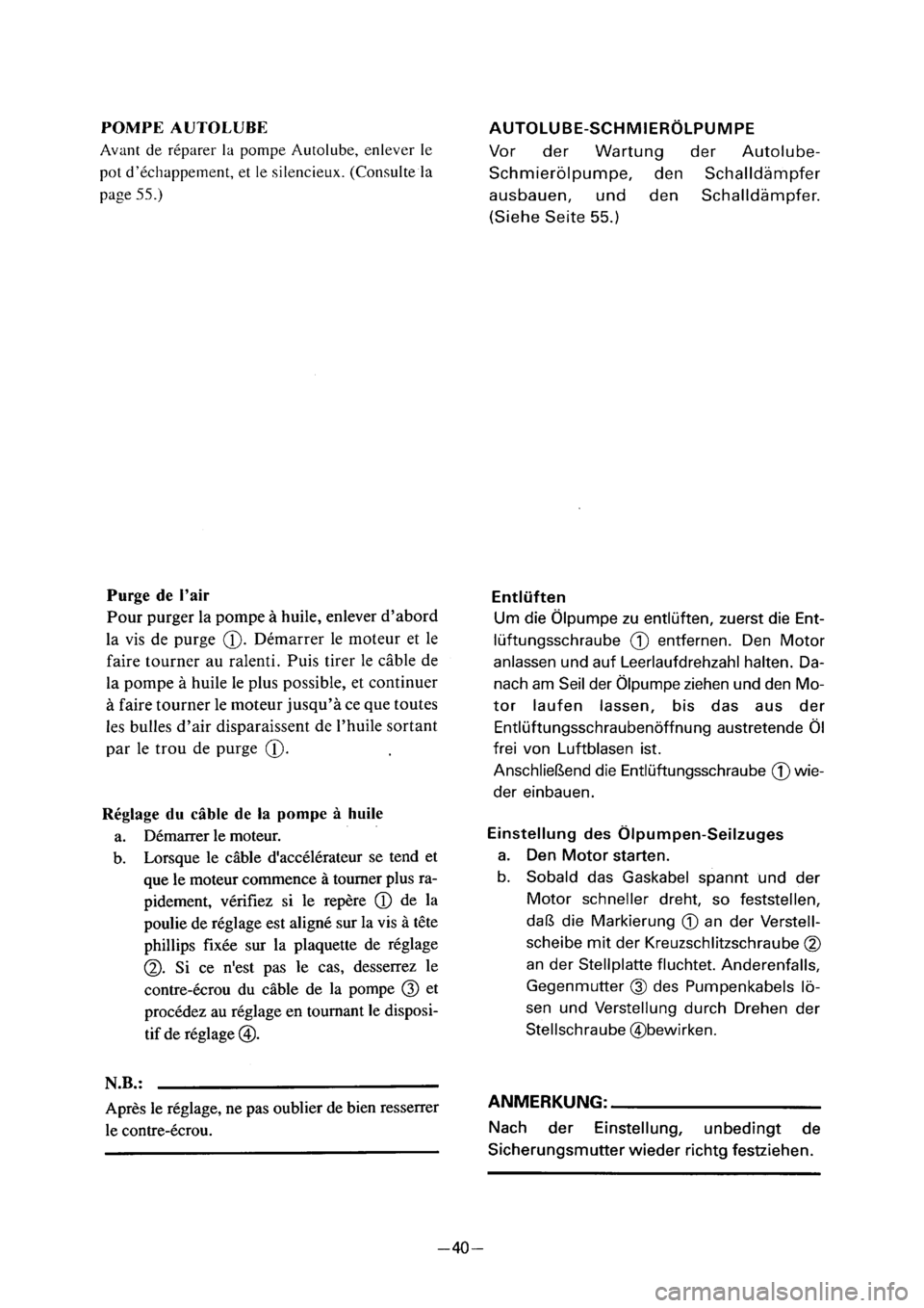 YAMAHA PW50 2001  Notices Demploi (in French) 
