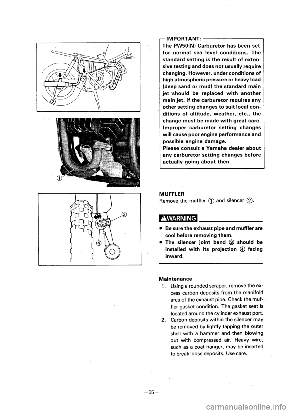 YAMAHA PW50 2001  Notices Demploi (in French) 