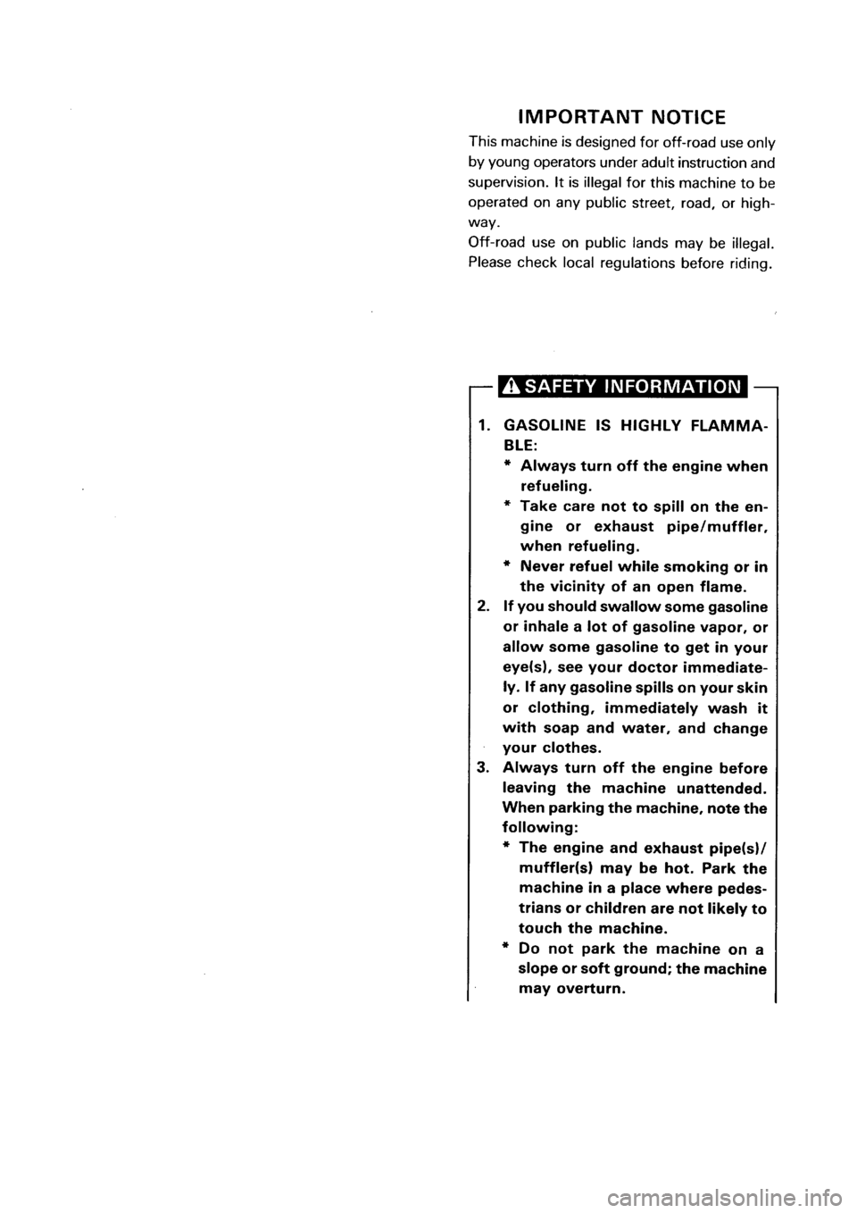 YAMAHA PW50 2001  Notices Demploi (in French) 