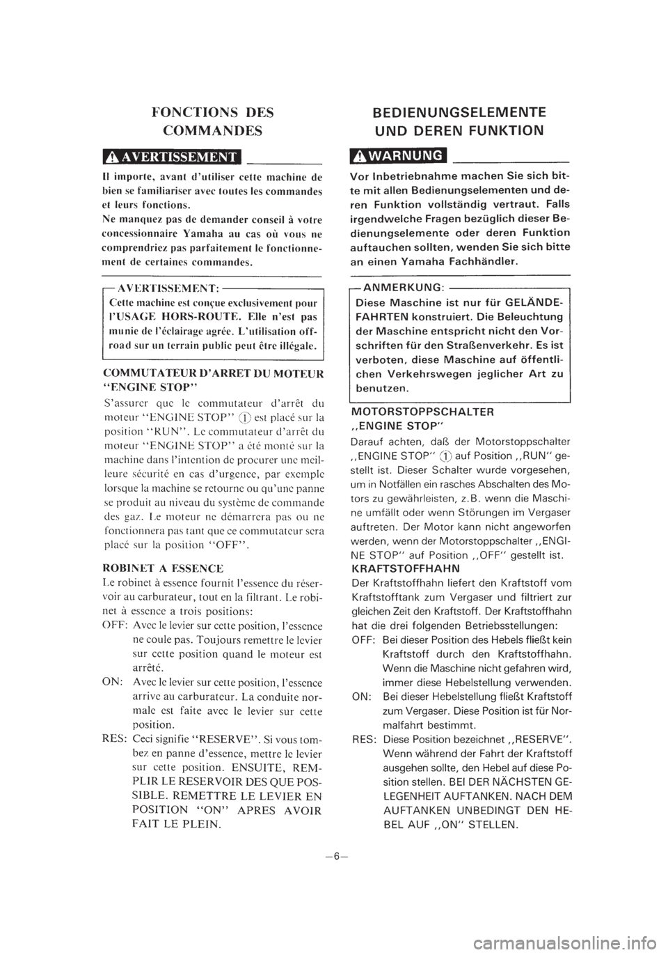 YAMAHA PW80 2003  Notices Demploi (in French) *1/3=PW80-3RV-8B  01.4.16 2:55 PM  Page 25 