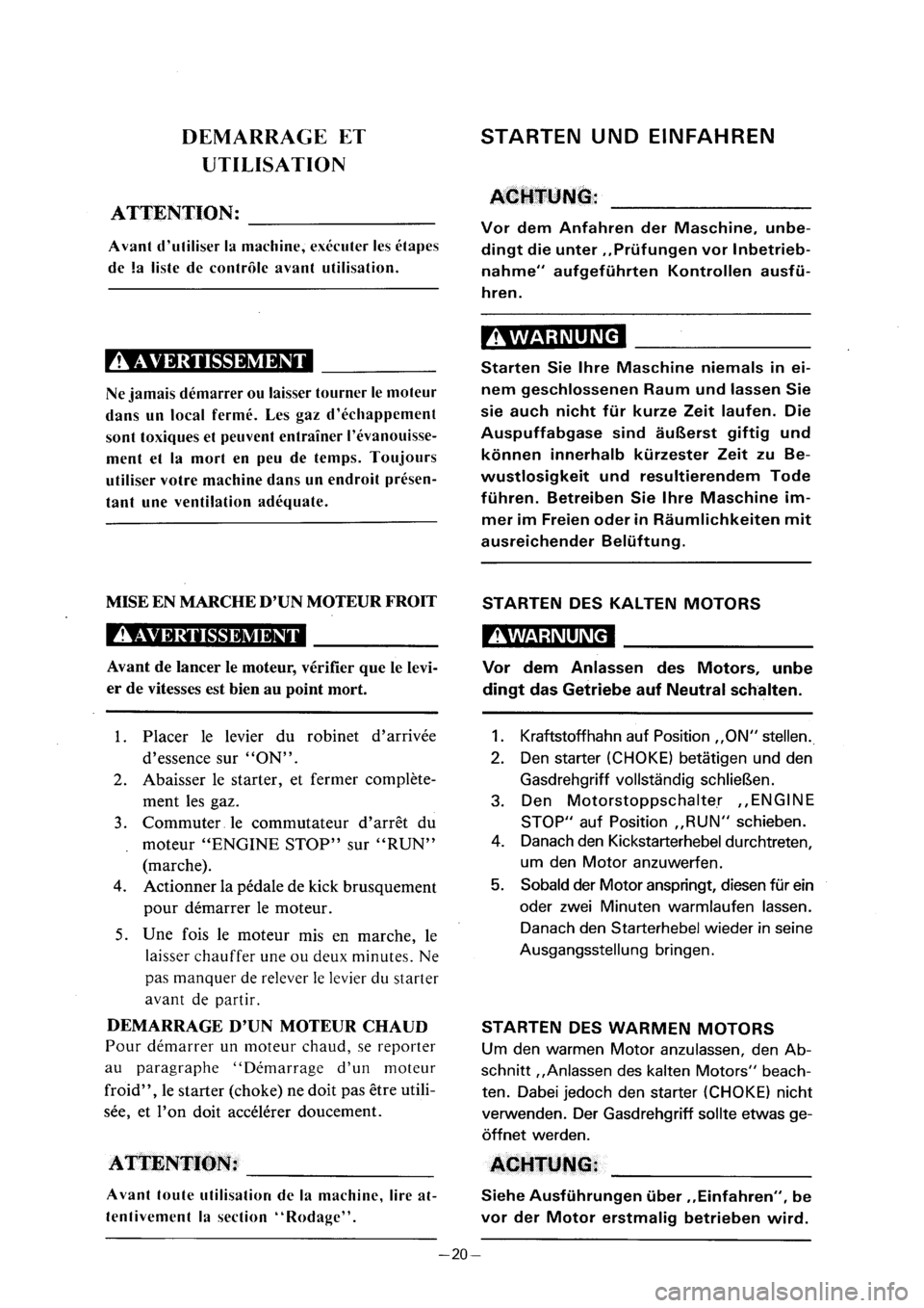 YAMAHA PW80 2001  Notices Demploi (in French) 