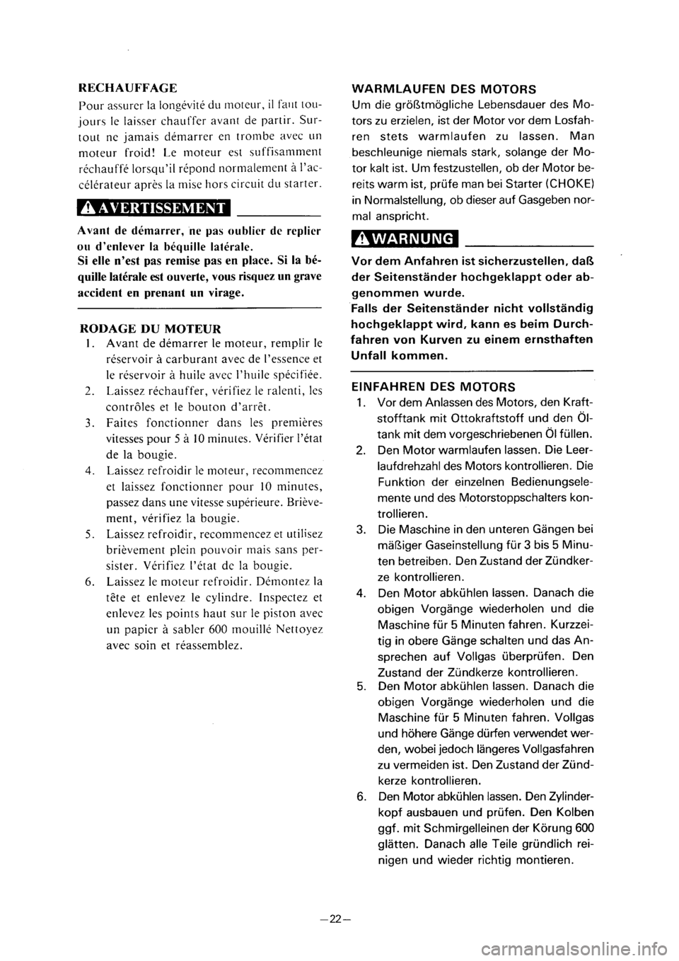 YAMAHA PW80 2001  Notices Demploi (in French) 