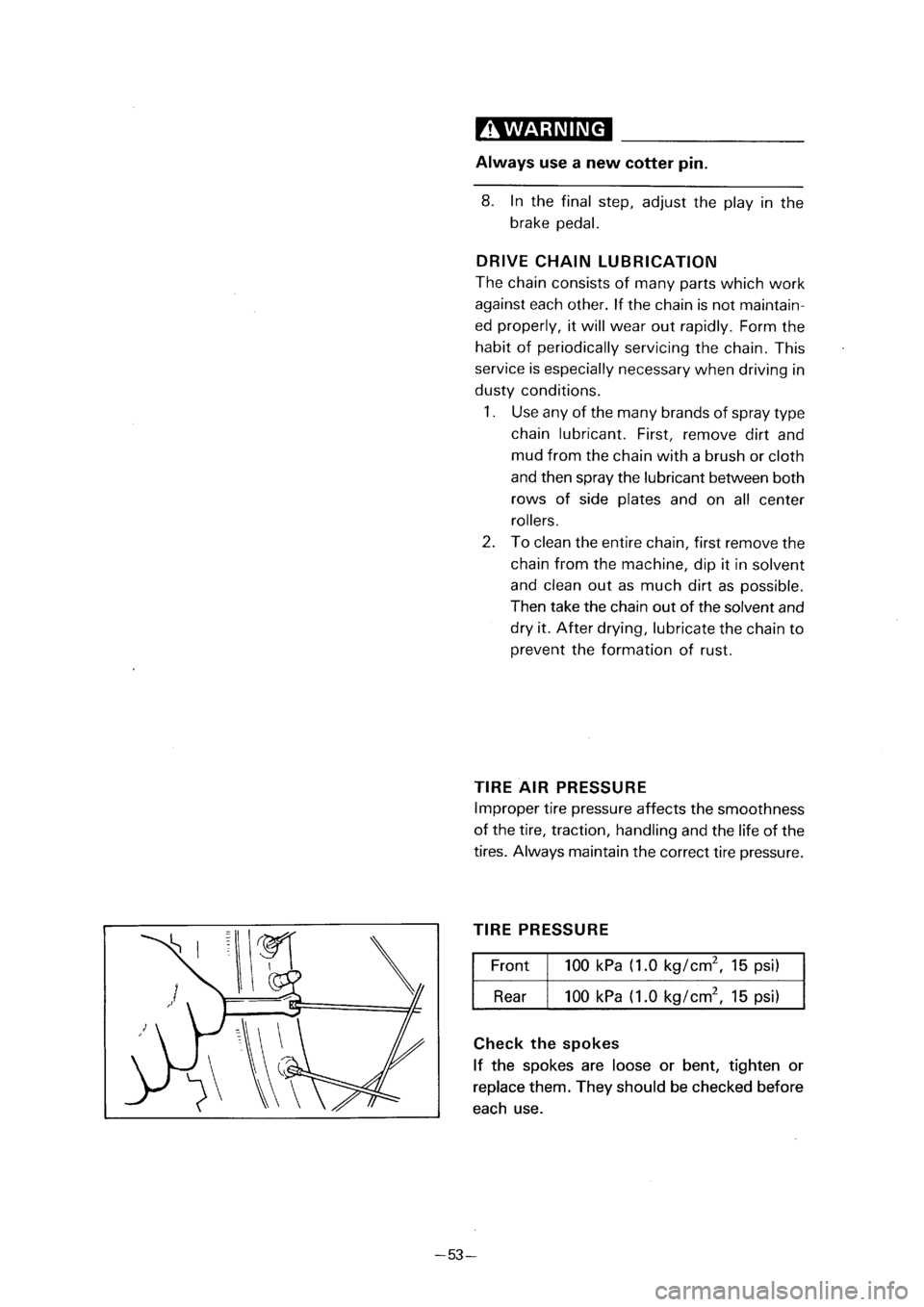 YAMAHA PW80 2001  Owners Manual 