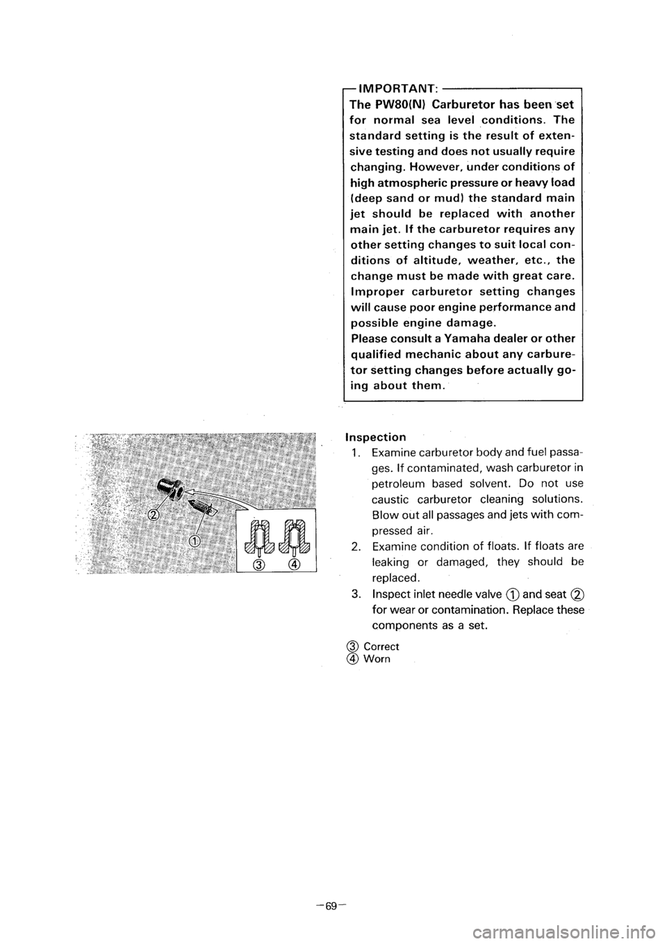 YAMAHA PW80 2001  Notices Demploi (in French) 