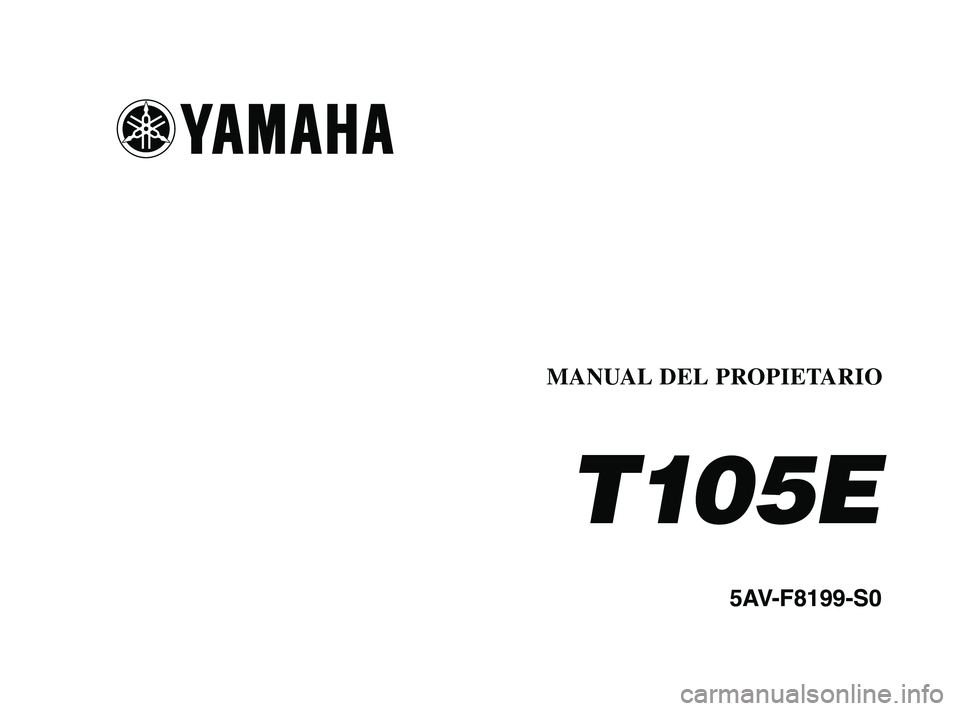 YAMAHA T105 2002  Manuale de Empleo (in Spanish) 