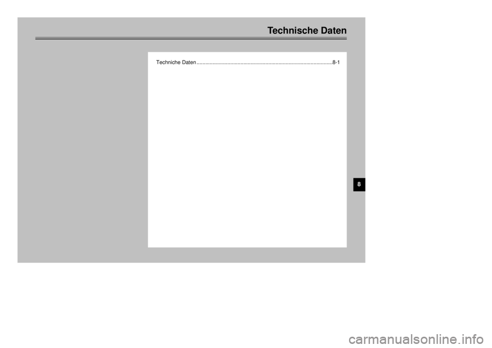YAMAHA XT600E 2000  Betriebsanleitungen (in German) Technische Daten
Techniche Daten.............................................................................................8-1
8
4PT-9-G6  7~9  12/27/00 1:54 PM  Page 7 