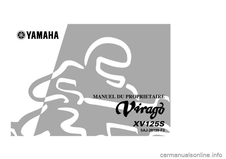 YAMAHA XV125S 2000  Notices Demploi (in French) MANUEL DU PROPRIETAIRE
5AJ-28199-F3
XV125S
 5AJ-9-F3 Hyoshi-BLUE  4/6/0 3:15 AM  Page 1 (2,1)    (Cyan plate) 