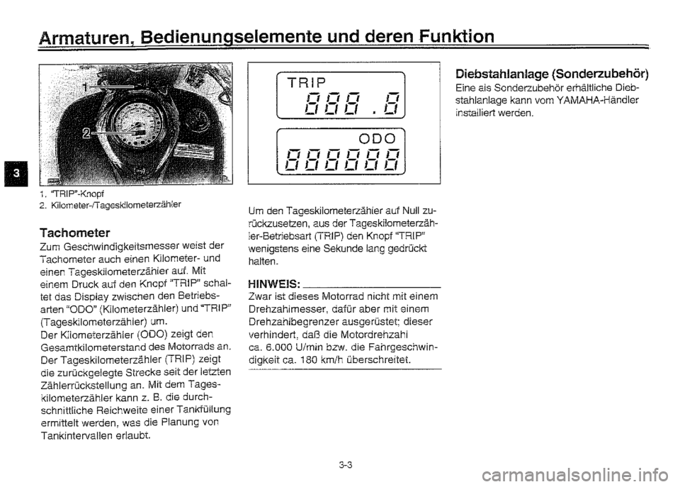 YAMAHA XVZ1300A 2000  Betriebsanleitungen (in German) 