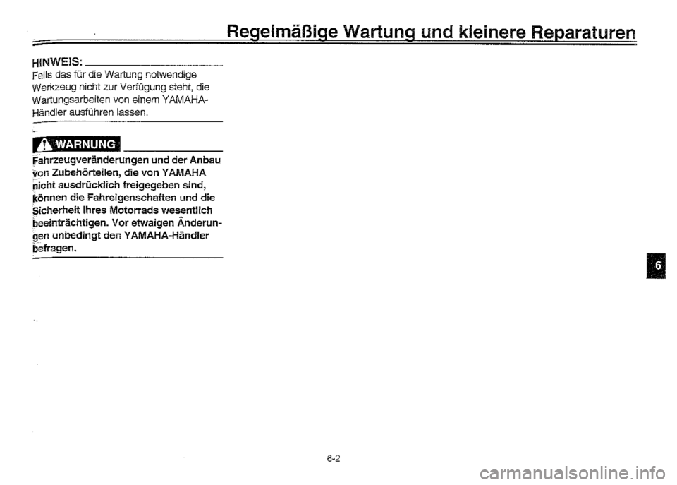YAMAHA XVZ1300A 2000  Betriebsanleitungen (in German) 