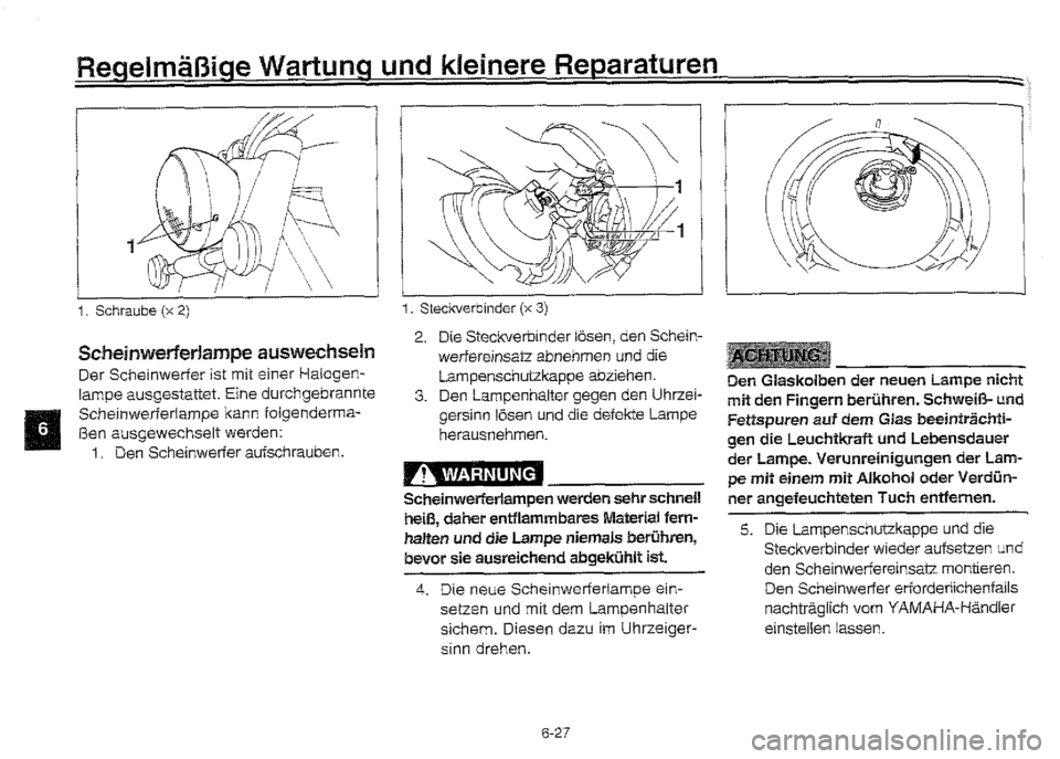 YAMAHA XVZ1300A 2000  Betriebsanleitungen (in German) 