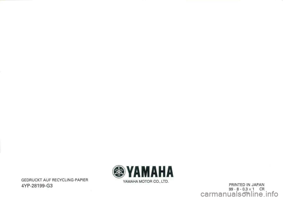 YAMAHA XVZ1300A 2000  Betriebsanleitungen (in German) 
