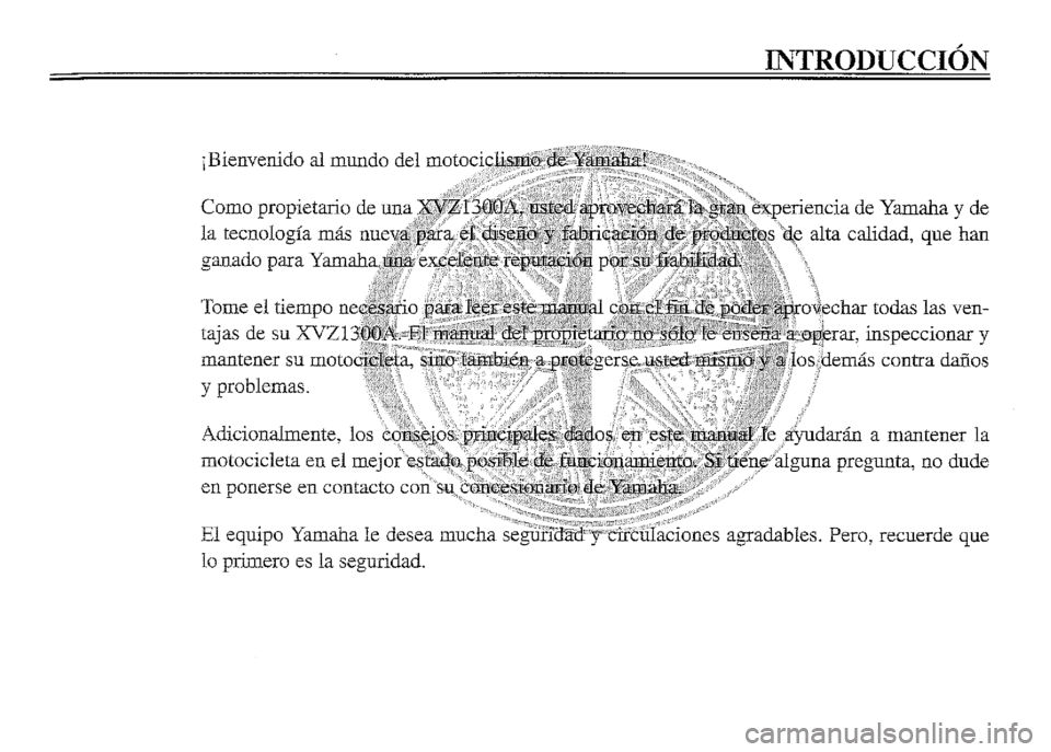 YAMAHA XVZ1300A 2000  Manuale de Empleo (in Spanish) 