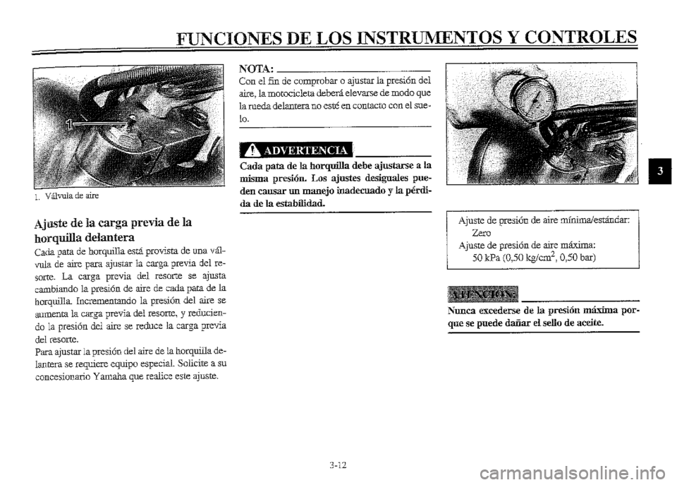 YAMAHA XVZ1300A 2000  Manuale de Empleo (in Spanish) 