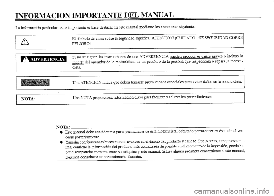 YAMAHA XVZ1300A 2000  Manuale de Empleo (in Spanish) 
