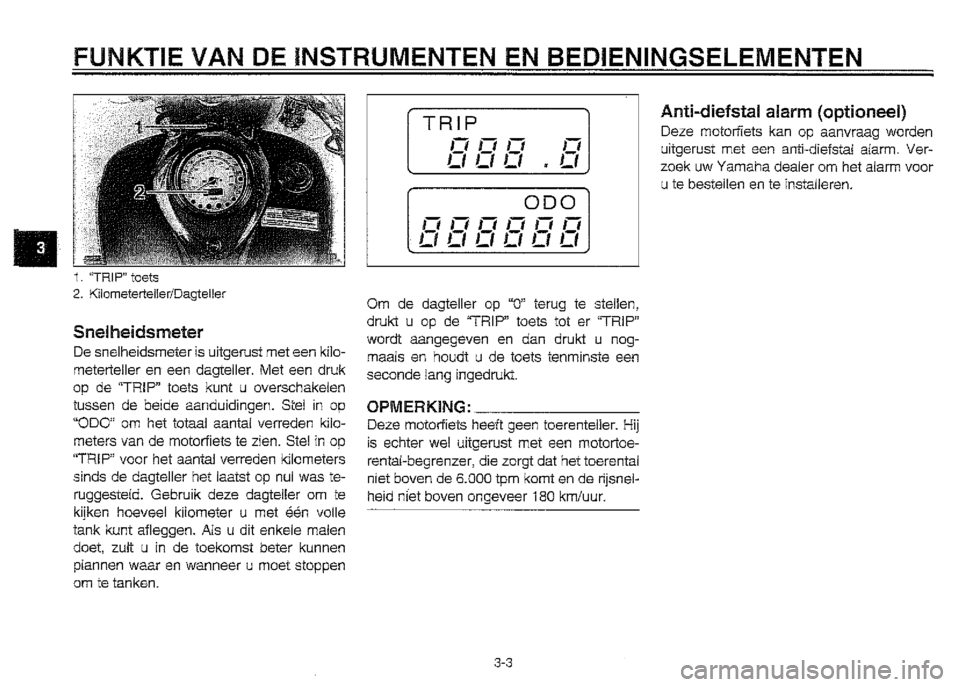 YAMAHA XVZ1300A 2000  Instructieboekje (in Dutch) 