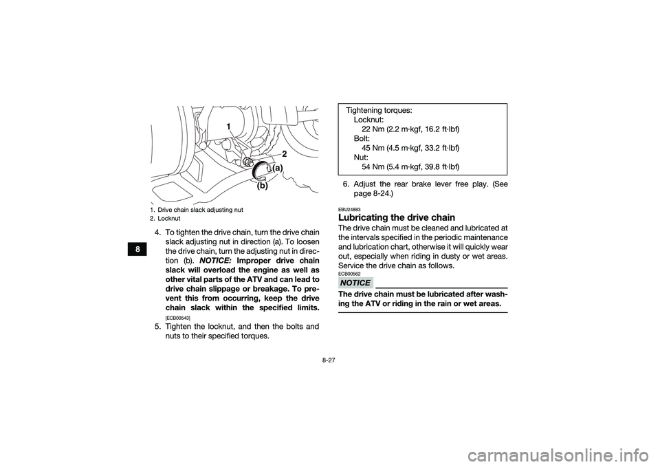 YAMAHA YFM90 2016  Owners Manual 
