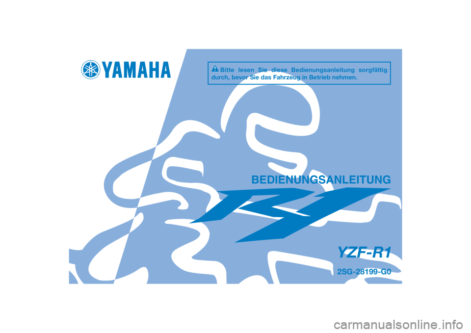YAMAHA YZF-R1 2014  Betriebsanleitungen (in German) 