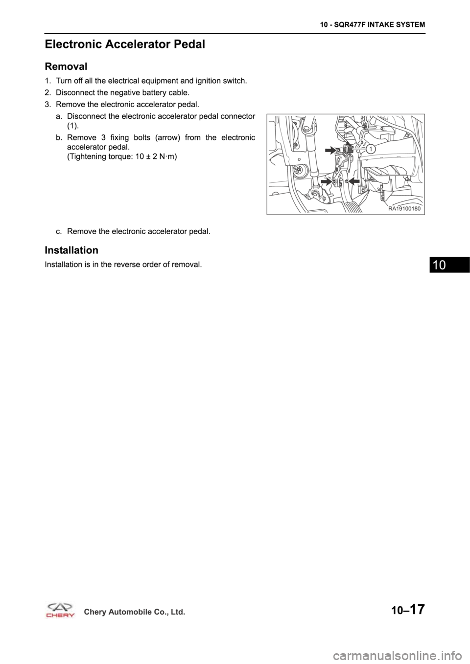 CHERY A19 2014  Service Repair Manual 