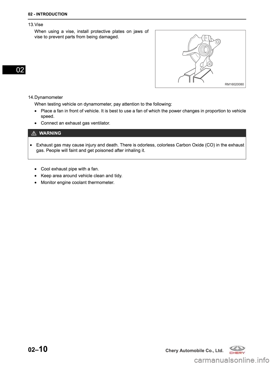 CHERY ARRIZO M16 2014  Service Repair Manual 