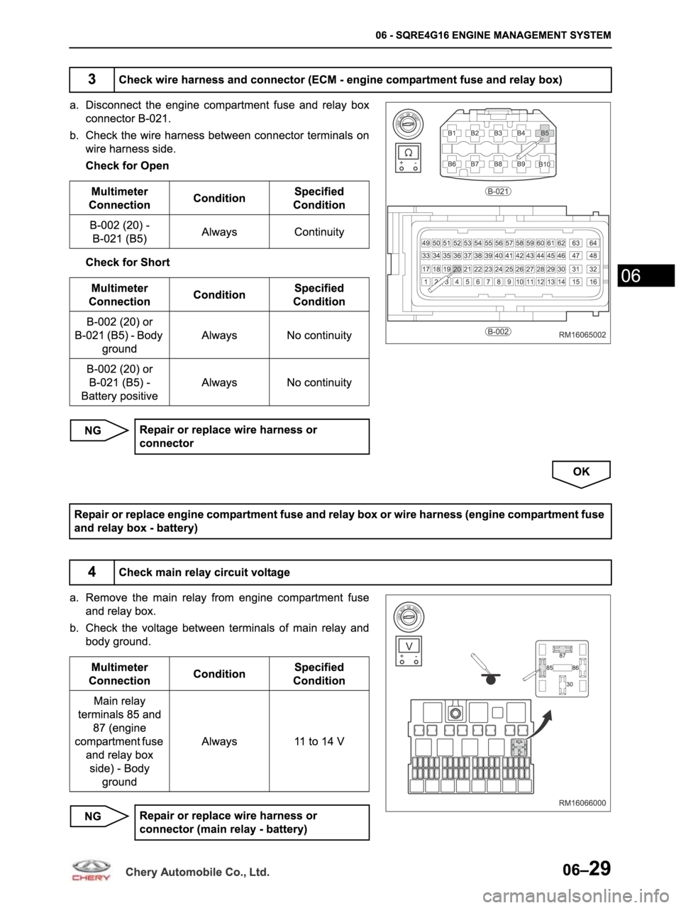CHERY ARRIZO M16 2014  Service Repair Manual 