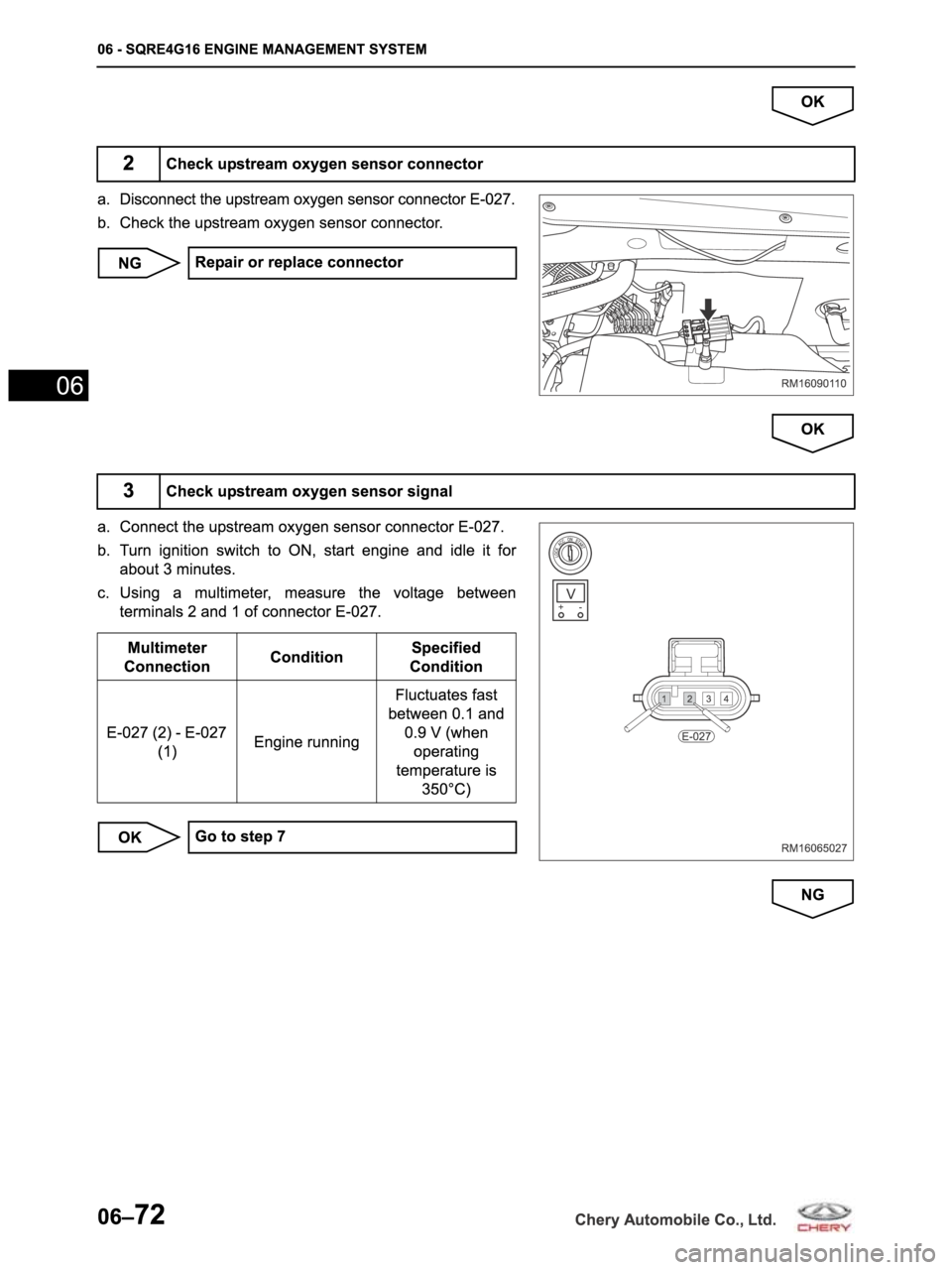 CHERY ARRIZO M16 2014  Service Repair Manual 
