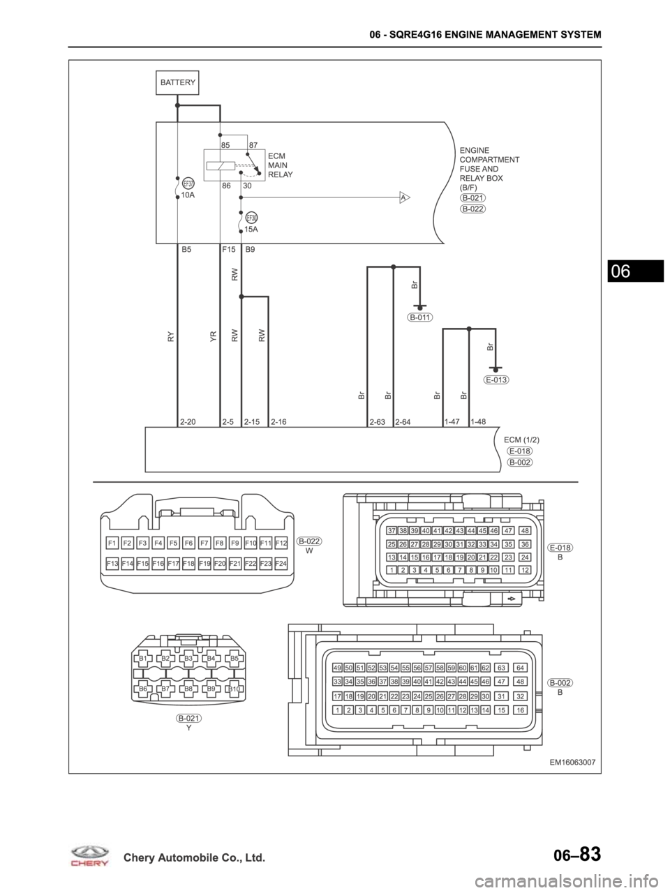 CHERY ARRIZO M16 2014  Service Repair Manual 
