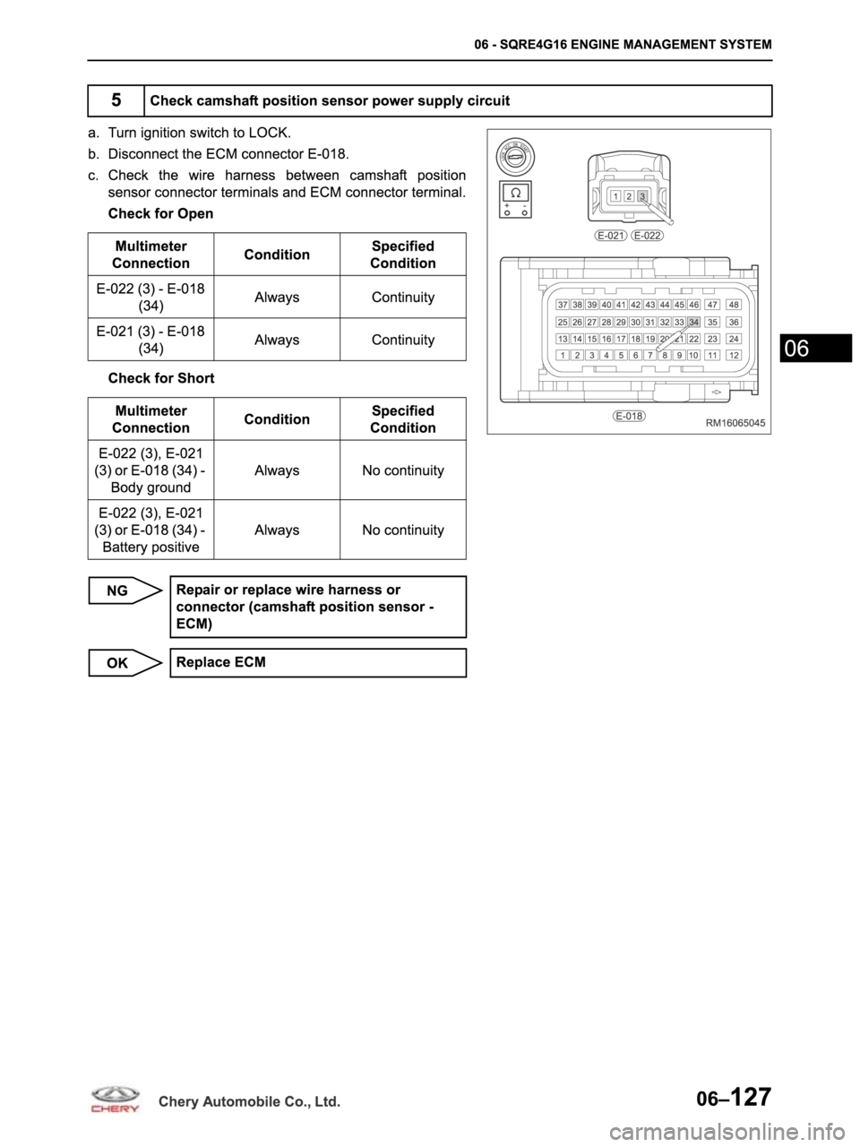 CHERY ARRIZO M16 2014  Service Repair Manual 