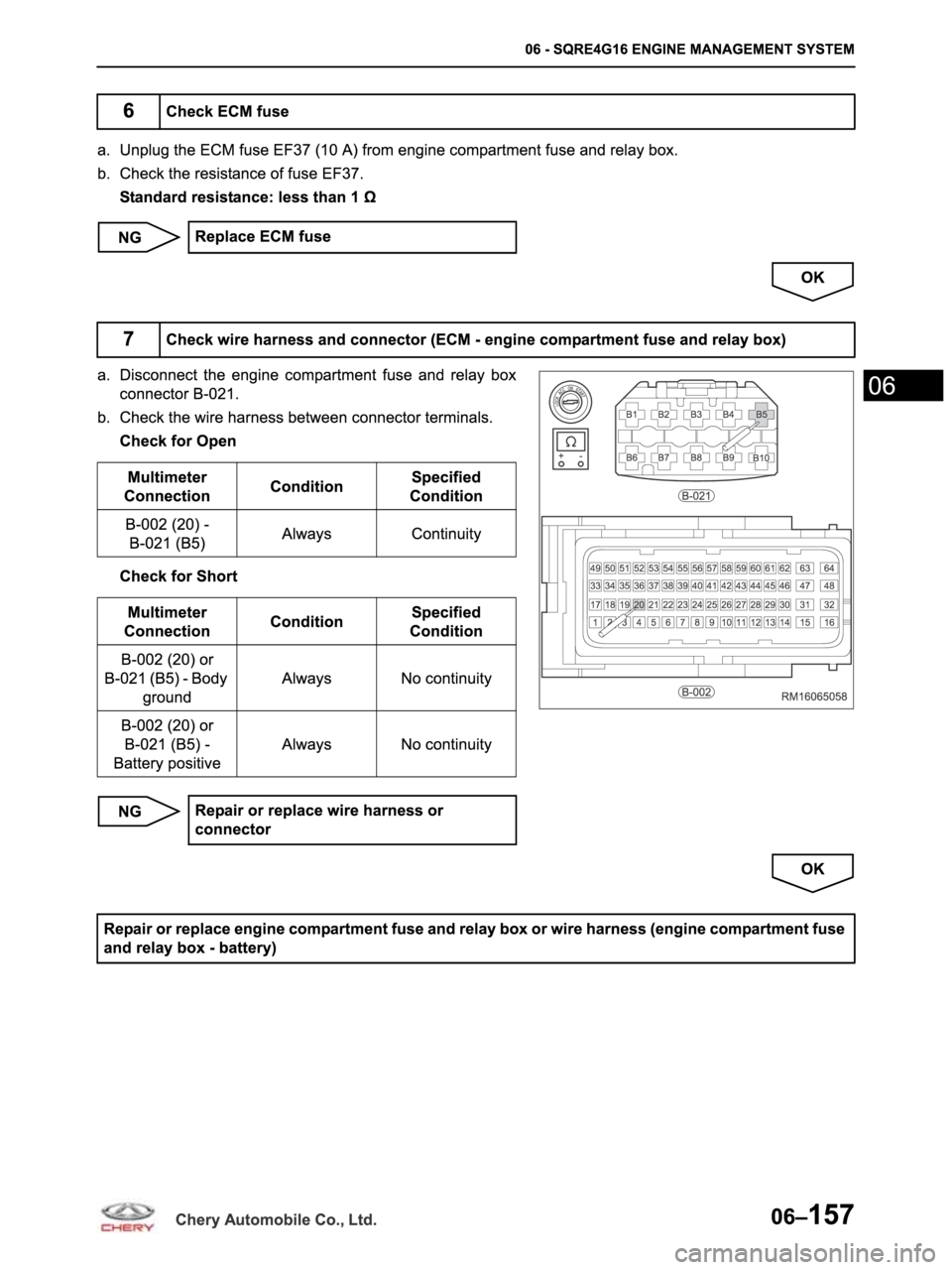 CHERY ARRIZO M16 2014  Service Repair Manual 