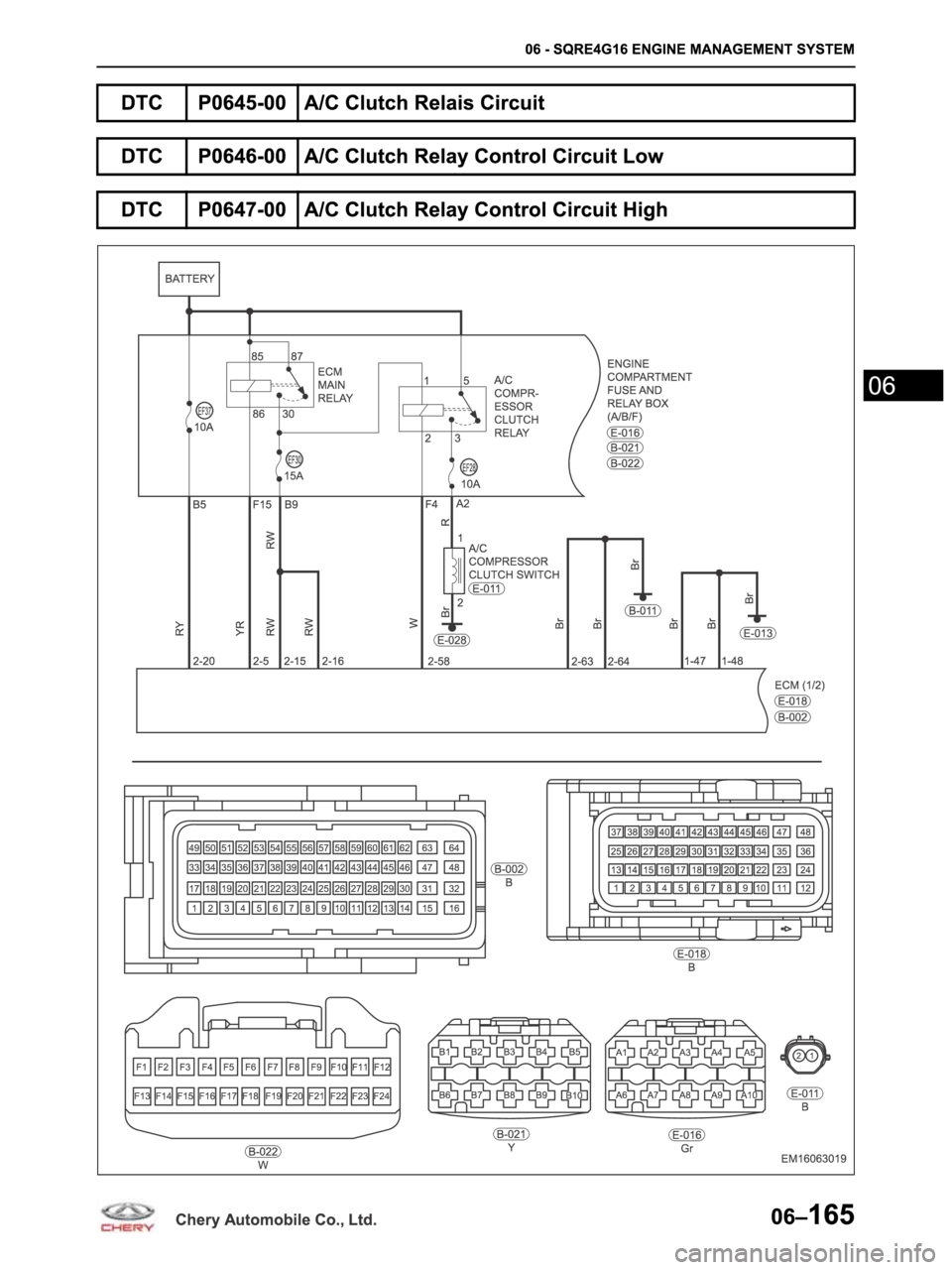 CHERY ARRIZO M16 2014  Service Repair Manual 