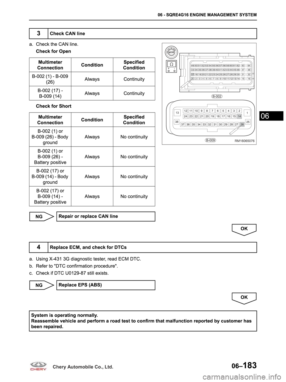 CHERY ARRIZO M16 2014  Service Repair Manual 
