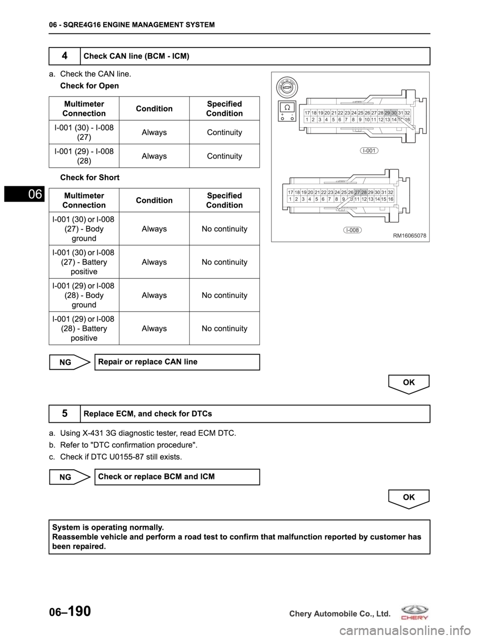 CHERY ARRIZO M16 2014  Service Repair Manual 