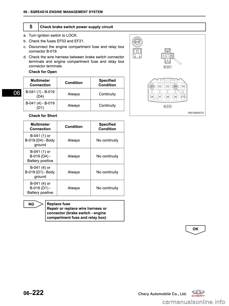 CHERY ARRIZO M16 2014  Service Repair Manual 