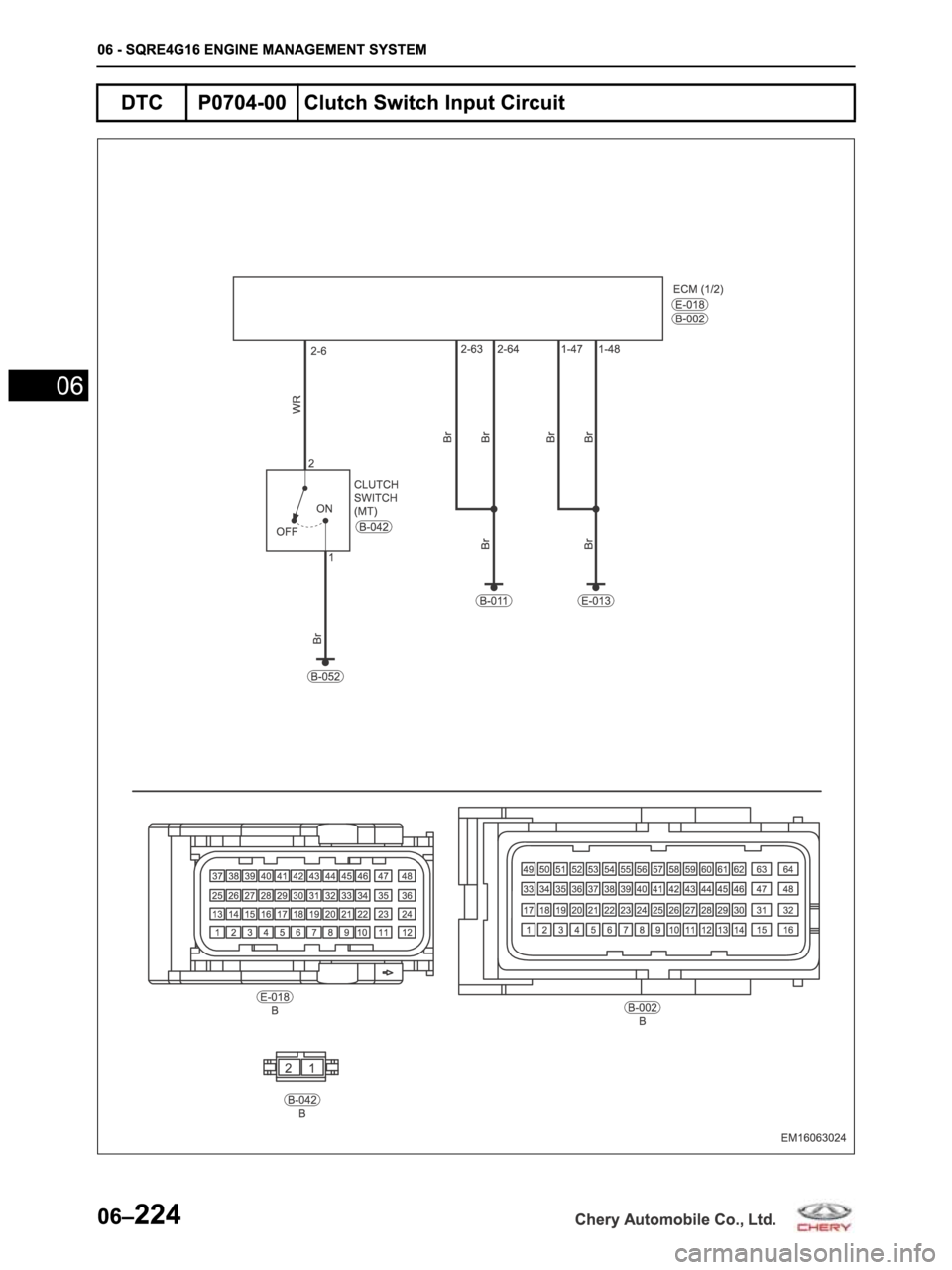 CHERY ARRIZO M16 2014  Service Repair Manual 