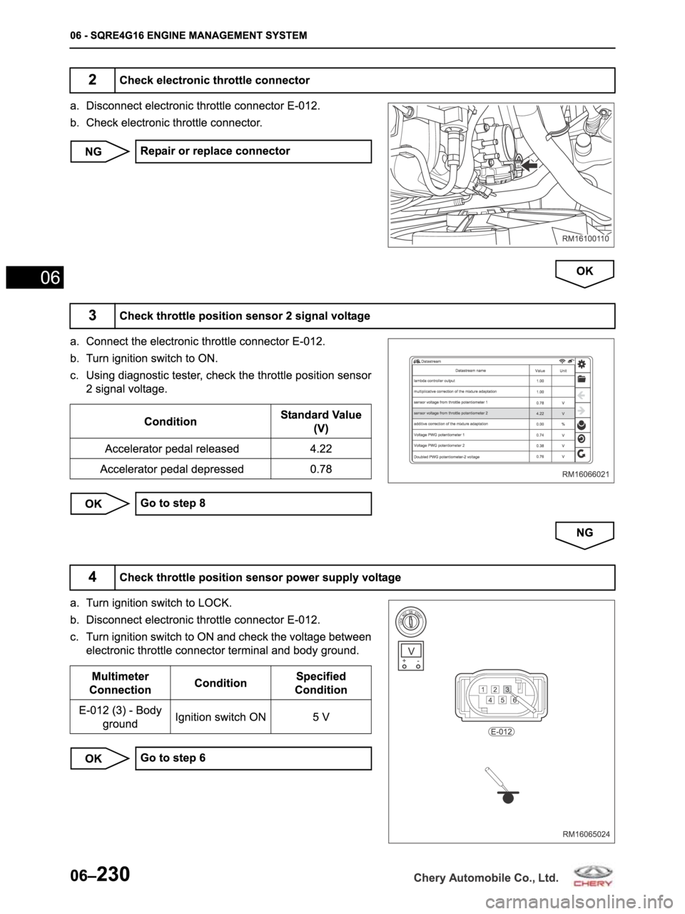 CHERY ARRIZO M16 2014  Service Repair Manual 