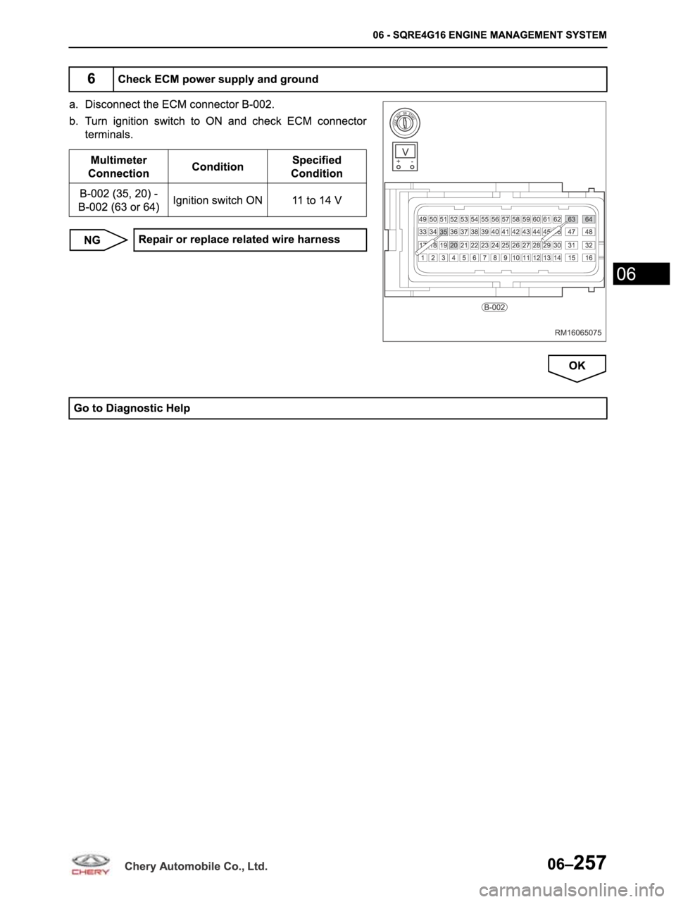 CHERY ARRIZO M16 2014  Service Repair Manual 