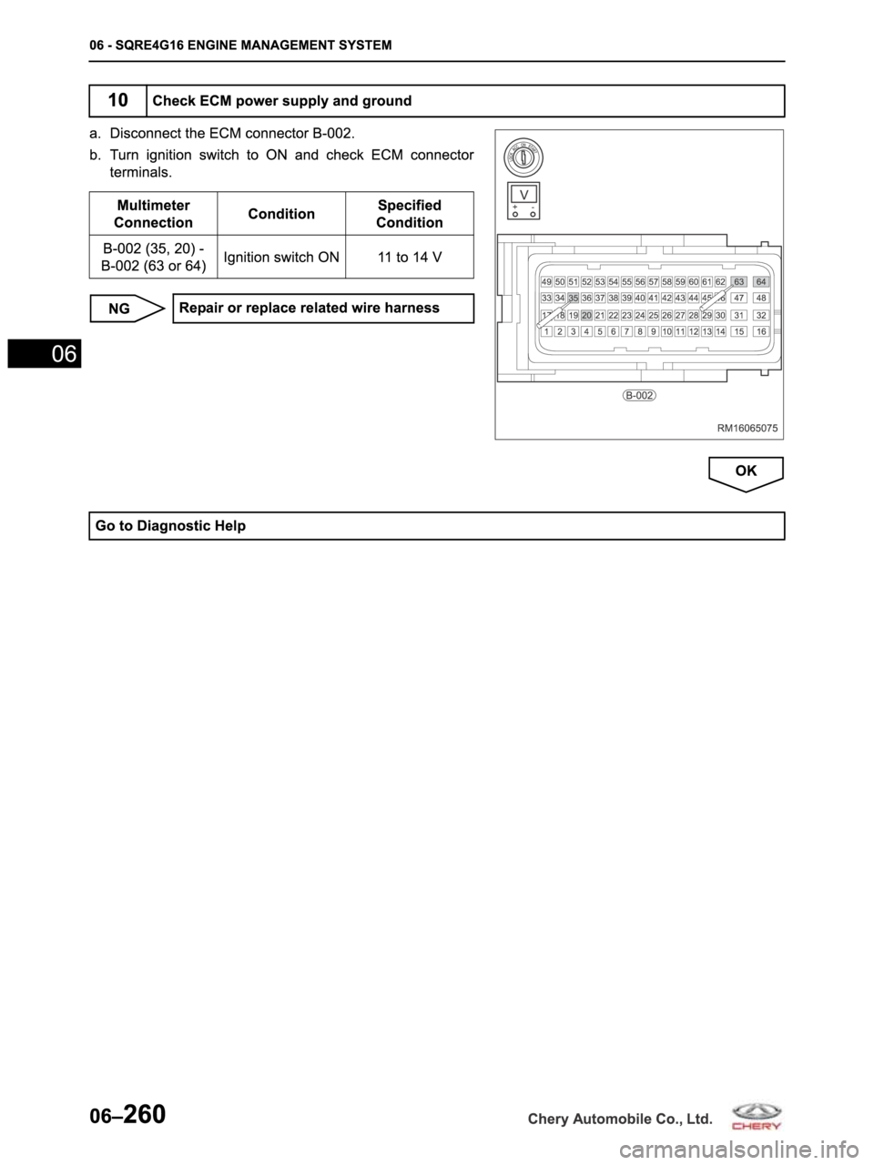 CHERY ARRIZO M16 2014  Service Repair Manual 