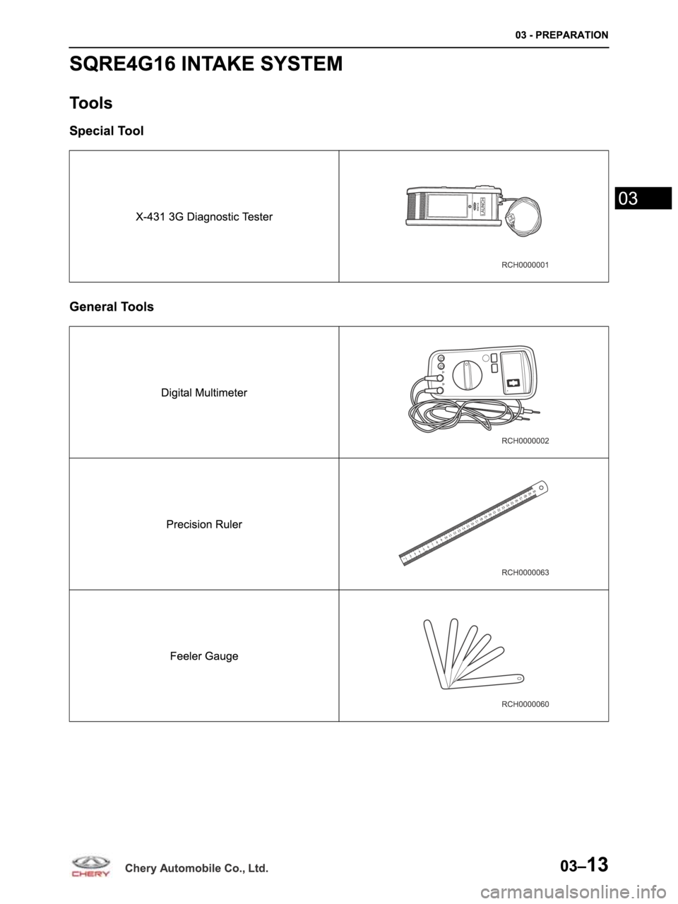 CHERY ARRIZO M16 2014  Service Repair Manual 